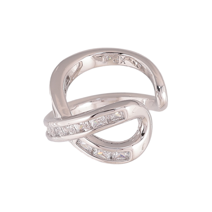 Серьги Xuping цвет Родий моно- каффа "Узор с кристаллами" фото №12 Серьги Xuping цвет Родий моно- каффа "Узор с кристаллами" фото №12