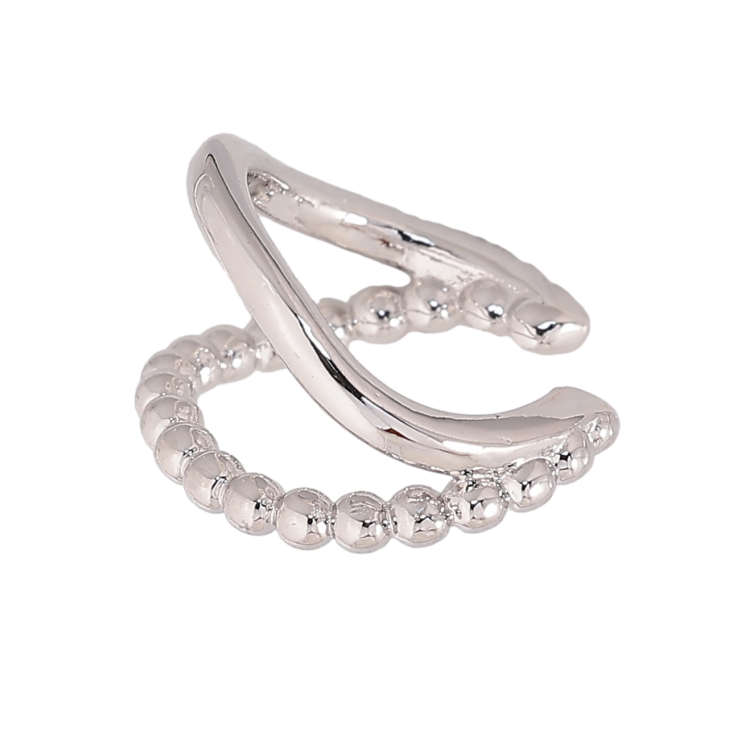 Сережки Xuping колір Родій моно-каффа "Декоративний візерунок" (1шт) фото №19