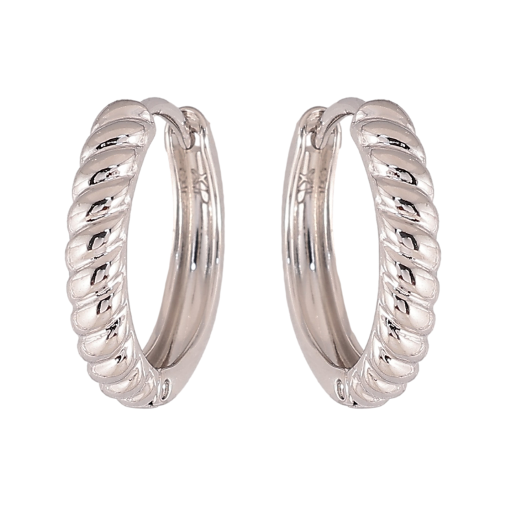 Сережки Xuping колір Родій колечка "Декоративний візерунок" фото №2 Сережки Xuping колір Родій колечка "Декоративний візерунок" фото №2