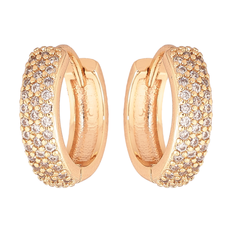 Серьги Xuping M&L цвет 18K колечки "Инкрустация кристаллами" фото №10