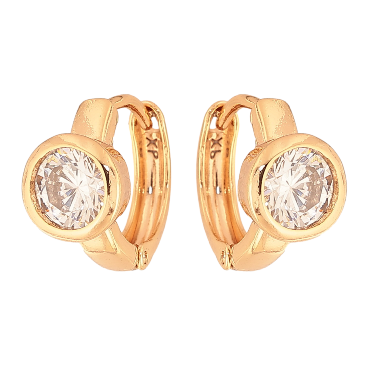 Сережки Xuping M&L колір 18K колечка "Кристали" фото №17