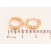 Сережки Xuping M&L колір 18K колечка "Класика, шир. 2мм" ø 12мм фото №2