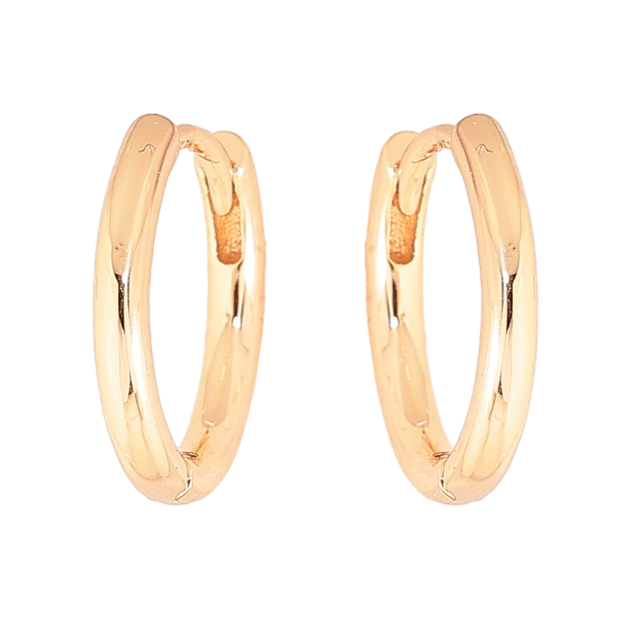 Сережки Xuping M&L колір 18K колечка "Класика, шир. 2мм" ø 15мм фото №1