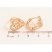 Серьги Xuping M&L цвет 18K колечки "Сердечки с кристаллами" фото №2