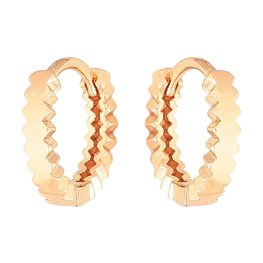 Серьги Xuping M&L цвет 18K колечки "Декоративный узор" фото №1