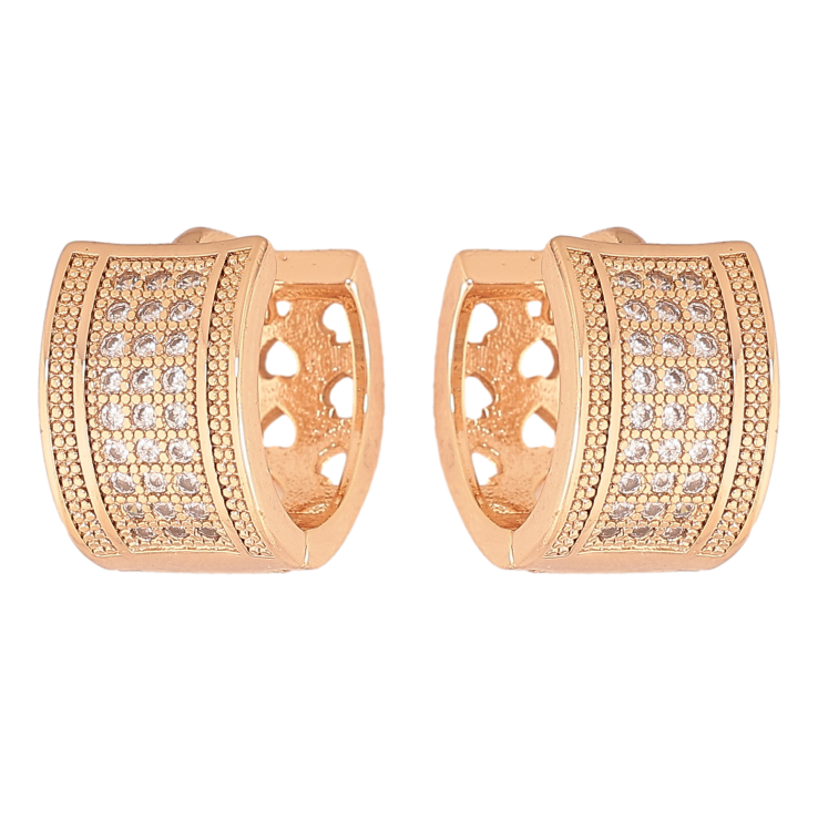 Серьги Xuping M&L цвет 18K колечки "Инкрустация кристаллами" фото №7