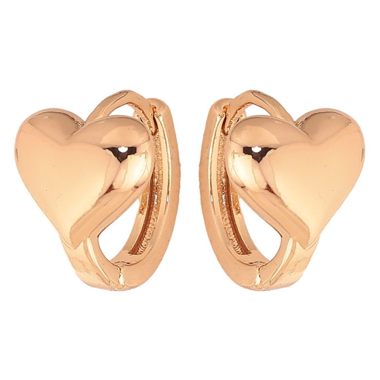 Серьги Xuping M&L цвет 18K колечки "Сердечки" фото №1