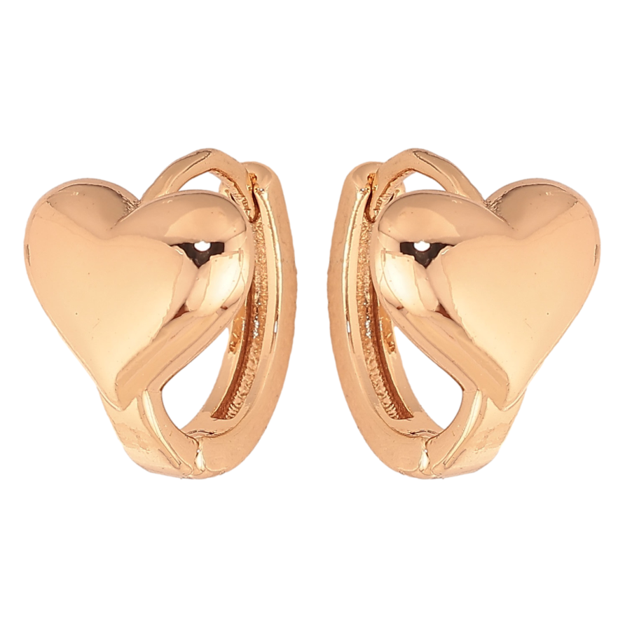 Серьги Xuping M&L цвет 18K колечки "Сердечки" фото №1
