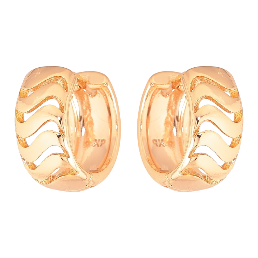 Сережки Xuping M&L колір 18K колечка "Декоративний візерунок" фото №1