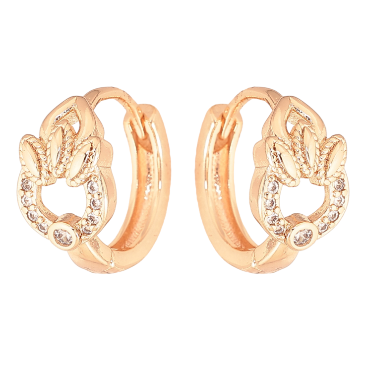 Сережки Xuping M&L колір 18K колечка "Візерунок з кристалами" фото №12 Сережки Xuping M&L колір 18K колечка "Візерунок з кристалами" фото №12