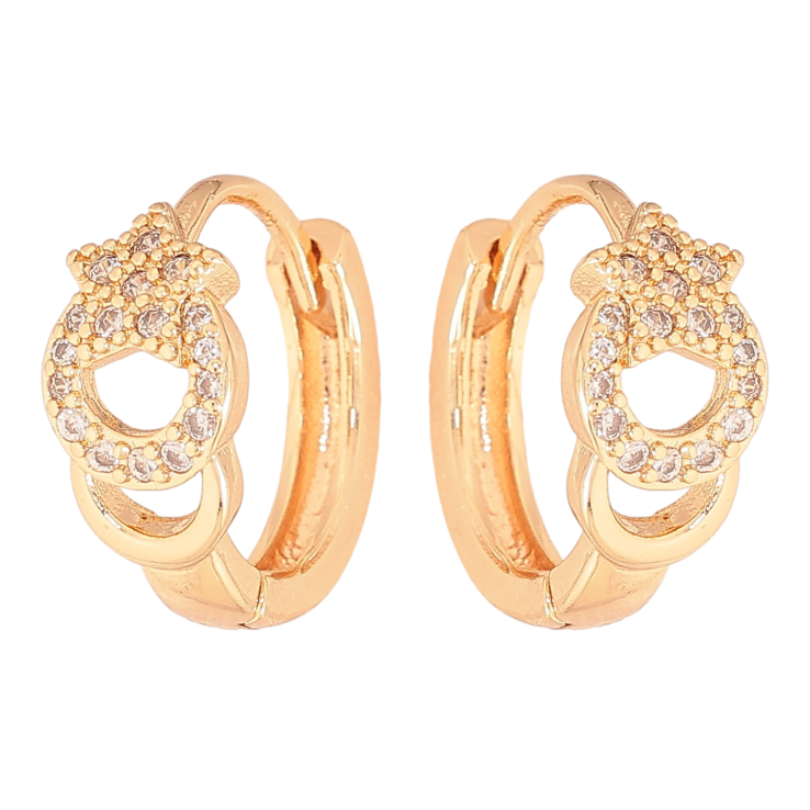 Сережки Xuping M&L колір 18K колечка "Візерунок з кристалами" фото №10 Сережки Xuping M&L колір 18K колечка "Візерунок з кристалами" фото №10