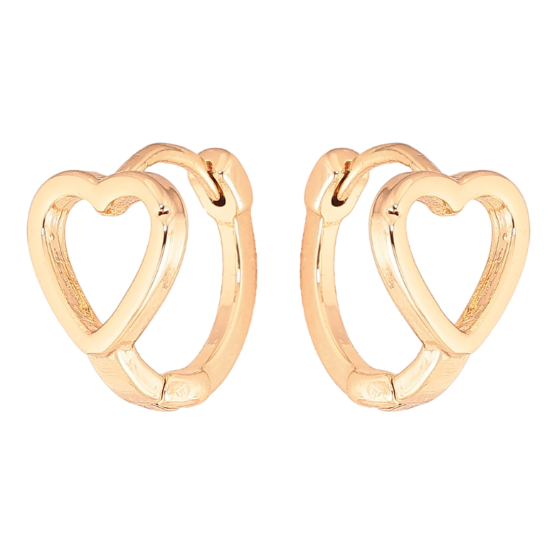 Серьги Xuping M&L цвет 18K колечки "Сердечки" фото №17