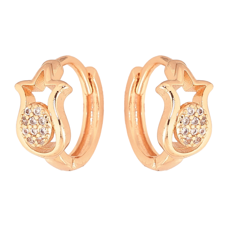 Сережки Xuping M&L колір 18K колечка "Візерунок з кристалами" фото №22 Сережки Xuping M&L колір 18K колечка "Візерунок з кристалами" фото №22