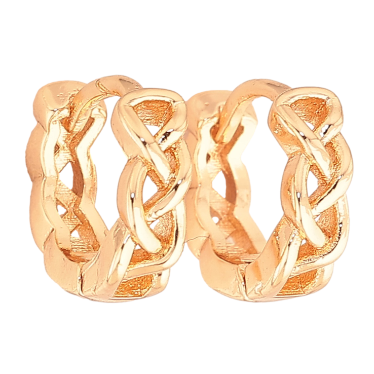 Серьги Xuping M&L цвет 18K колечки "Декоративный узор" фото №9