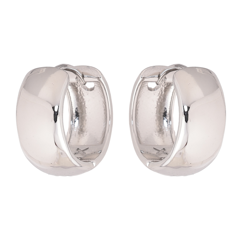 Серьги Xuping M&L цвет Родий колечки "Классика, шир. 8мм" ø 18мм фото №1 Серьги Xuping M&L цвет Родий колечки "Классика, шир. 8мм" ø 18мм фото №1