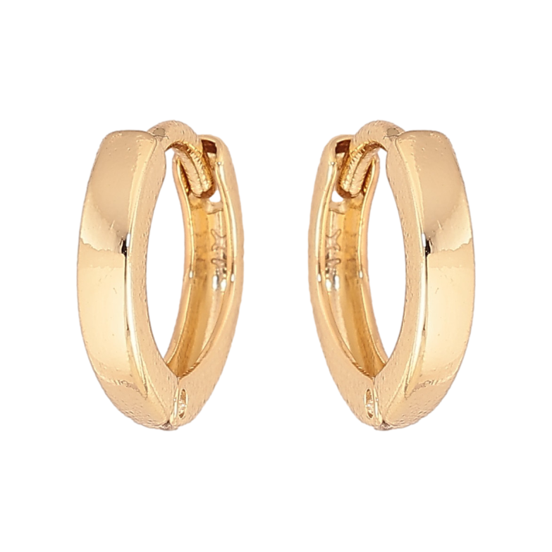 Сережки Xuping колір Позолота 14K колечка "Класика, шир. 2мм" ø 12мм фото №1