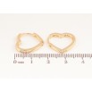 Сережки Xuping колір Позолота 14K колечка "Сердечки з кристалами" фото №2