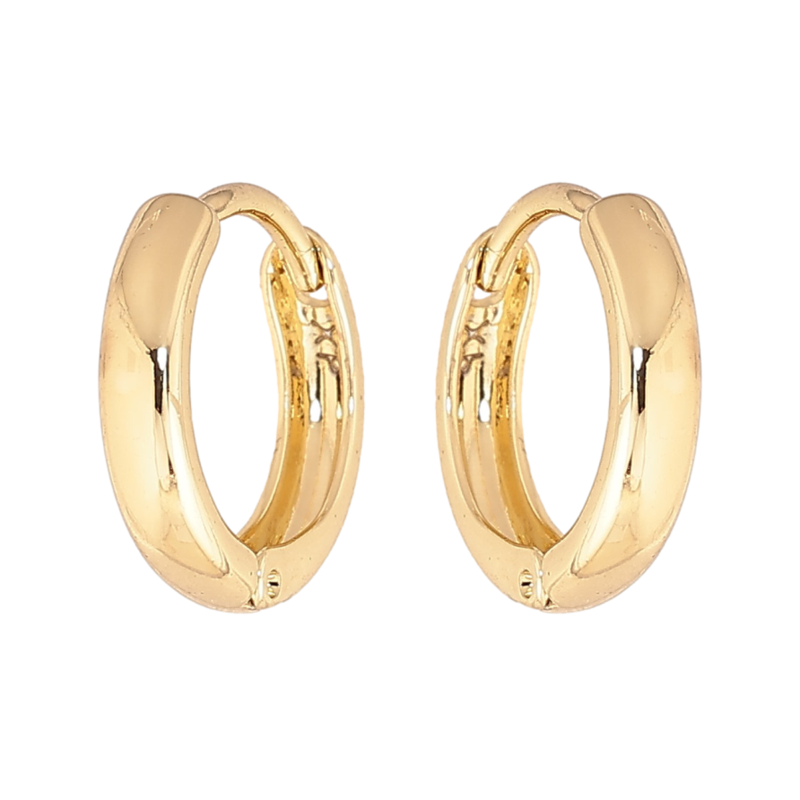 Сережки Xuping колір Позолота 14K колечка "Класика, шир. 3мм" ø 14мм фото №1 Сережки Xuping колір Позолота 14K колечка "Класика, шир. 3мм" ø 14мм фото №1