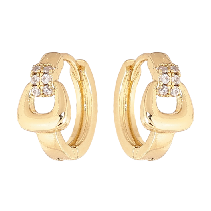 Сережки Xuping колір Позолота 14K колечка "Візерунок з кристалами" фото №23 Сережки Xuping колір Позолота 14K колечка "Візерунок з кристалами" фото №23