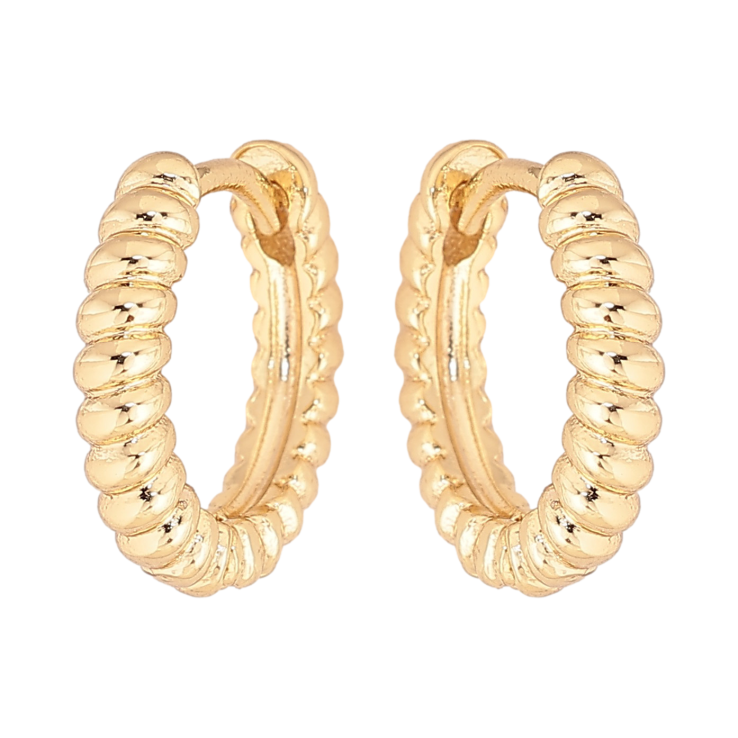 Сережки Xuping колір Позолота 14K колечка "Декоративний візерунок" фото №7 Сережки Xuping колір Позолота 14K колечка "Декоративний візерунок" фото №7