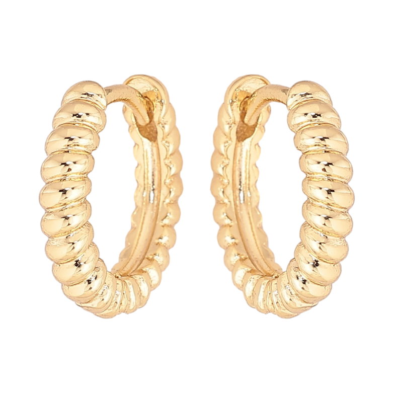 Сережки Xuping колір Позолота 14K колечка "Декоративний візерунок" фото №1