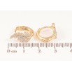 Серьги Xuping цвет Позолота 14K колечки "Листики с кристаллами" фото №2