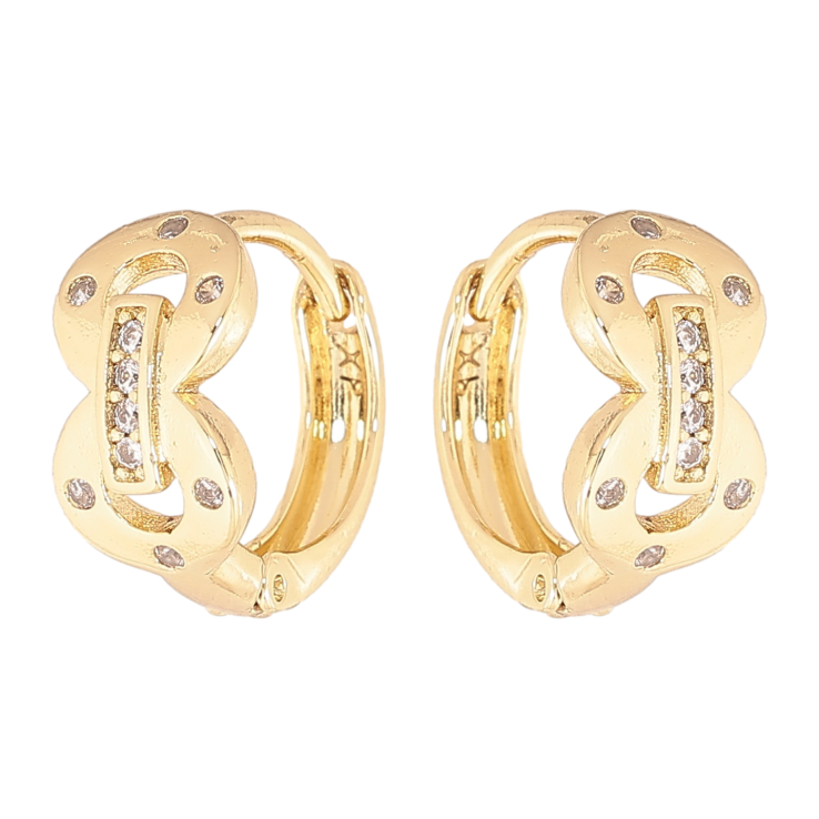 Сережки Xuping колір Позолота 14K колечка "Візерунок з кристалами" фото №25 Сережки Xuping колір Позолота 14K колечка "Візерунок з кристалами" фото №25