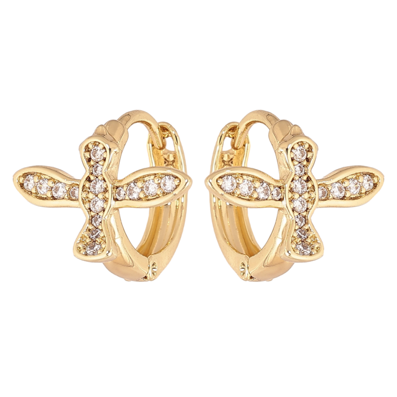 Сережки Xuping колір Позолота 14K колечка "Пташки" фото №1