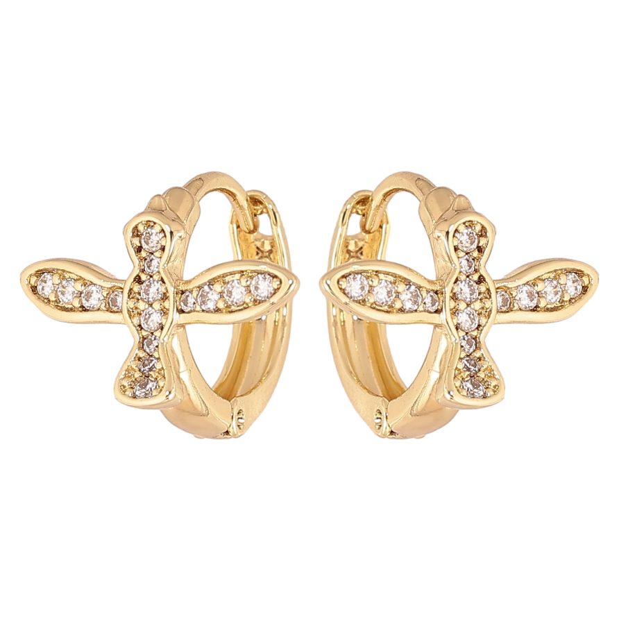 Сережки Xuping колір Позолота 14K колечка "Пташки" фото №1