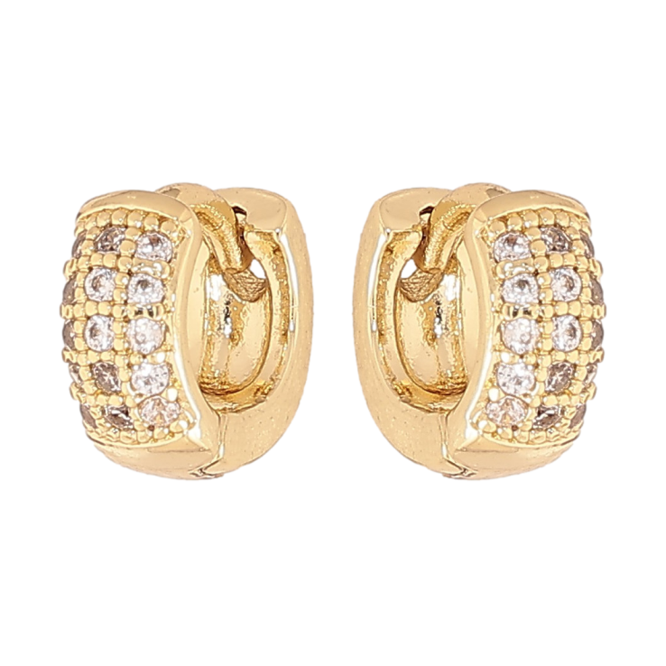 Сережки Xuping колір Позолота 14K колечка "Інкрустація кристалами" фото №8 Сережки Xuping колір Позолота 14K колечка "Інкрустація кристалами" фото №8