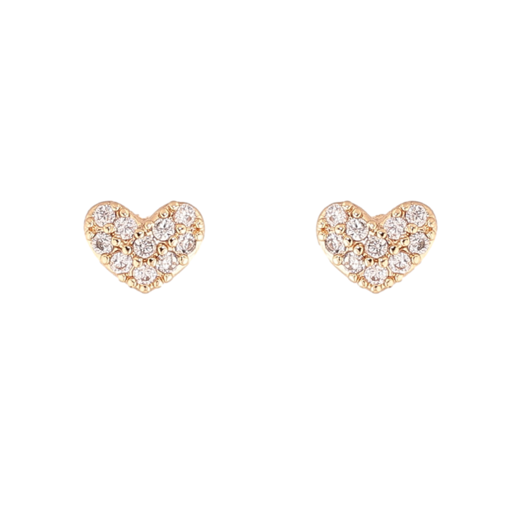 Сережки Xuping колір Позолота 14K пусети "Сердечки з кристалами" фото №10 Сережки Xuping колір Позолота 14K пусети "Сердечки з кристалами" фото №10