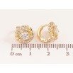 Сережки Xuping колір Позолота 14K колечка "Візерунок з кристалами" фото №2