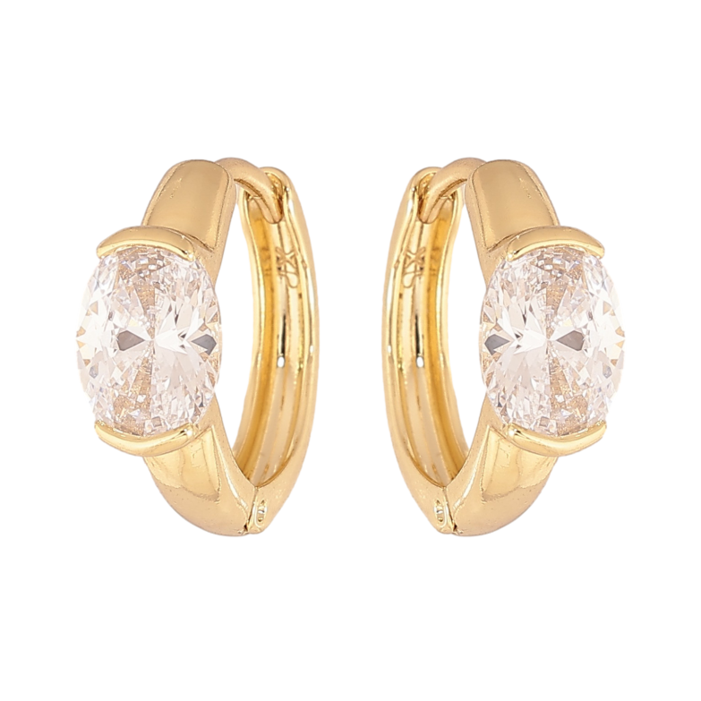 Серьги Xuping цвет Позолота 14K колечки "Узор с кристаллом" фото №1 Серьги Xuping цвет Позолота 14K колечки "Узор с кристаллом" фото №1