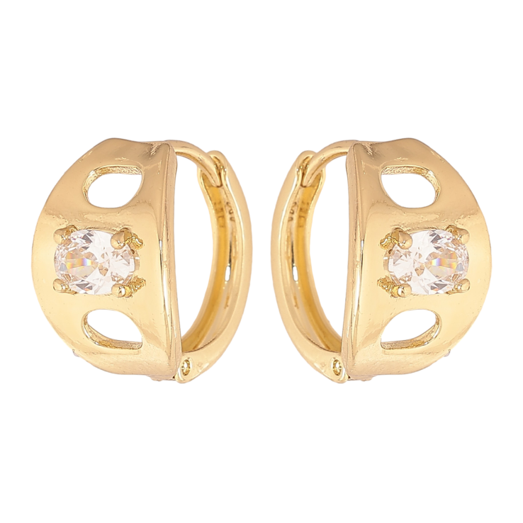 Сережки Xuping колір Позолота 14K колечка "Візерунок з кристалом" фото №20 Сережки Xuping колір Позолота 14K колечка "Візерунок з кристалом" фото №20