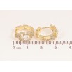 Сережки Xuping колір Позолота 14K колечка "Візерунок з кристалами" фото №2 Сережки Xuping колір Позолота 14K колечка "Візерунок з кристалами" фото №2