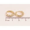 Серьги Xuping цвет Позолота 14K колечки "Узор с кристаллами" фото №2 Серьги Xuping цвет Позолота 14K колечки "Узор с кристаллами" фото №2