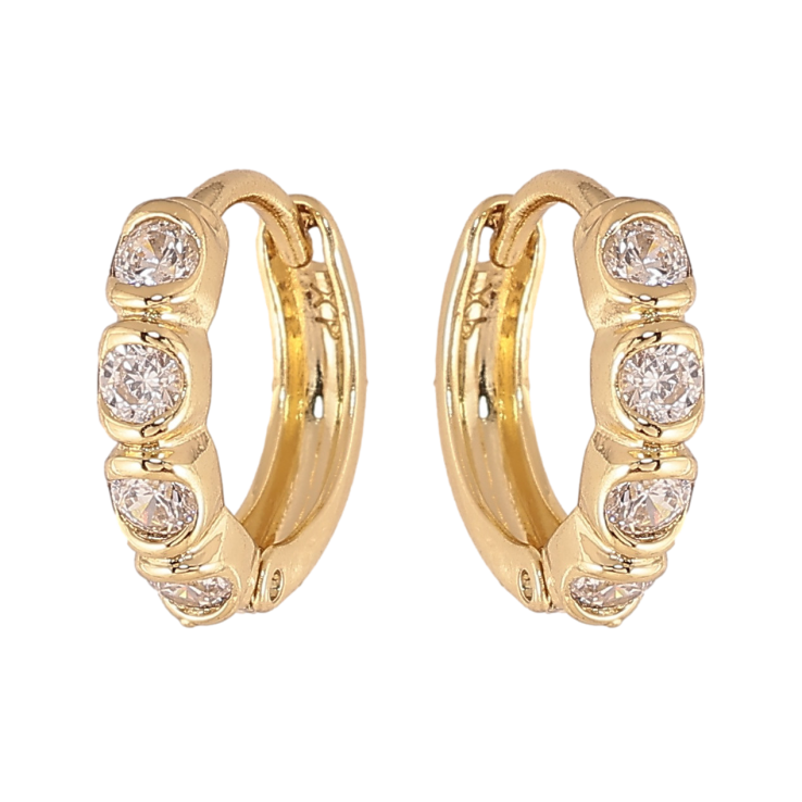 Сережки Xuping колір Позолота 14K колечка "Візерунок з кристалами" фото №24 Сережки Xuping колір Позолота 14K колечка "Візерунок з кристалами" фото №24