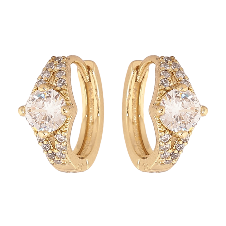 Сережки Xuping колір Позолота 14K колечка "Візерунок з кристалами" фото №22 Сережки Xuping колір Позолота 14K колечка "Візерунок з кристалами" фото №22