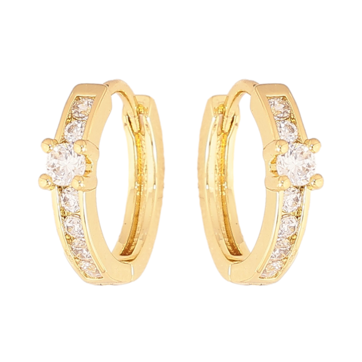 Сережки Xuping колір Позолота 14K колечка "Візерунок з кристалами" фото №20 Сережки Xuping колір Позолота 14K колечка "Візерунок з кристалами" фото №20