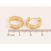 Серьги Xuping цвет Позолота 14K колечки "Узор с кристаллами" фото №2