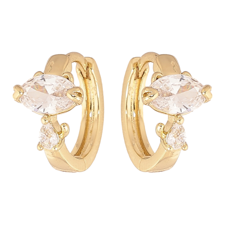 Сережки Xuping колір Позолота 14K колечка "Візерунок з кристалами" фото №18 Сережки Xuping колір Позолота 14K колечка "Візерунок з кристалами" фото №18