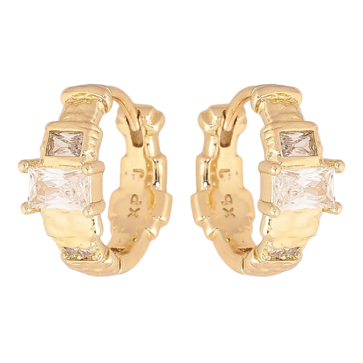 Сережки Xuping колір Позолота 14K колечка "Візерунок з кристалами" фото №20 Сережки Xuping колір Позолота 14K колечка "Візерунок з кристалами" фото №20