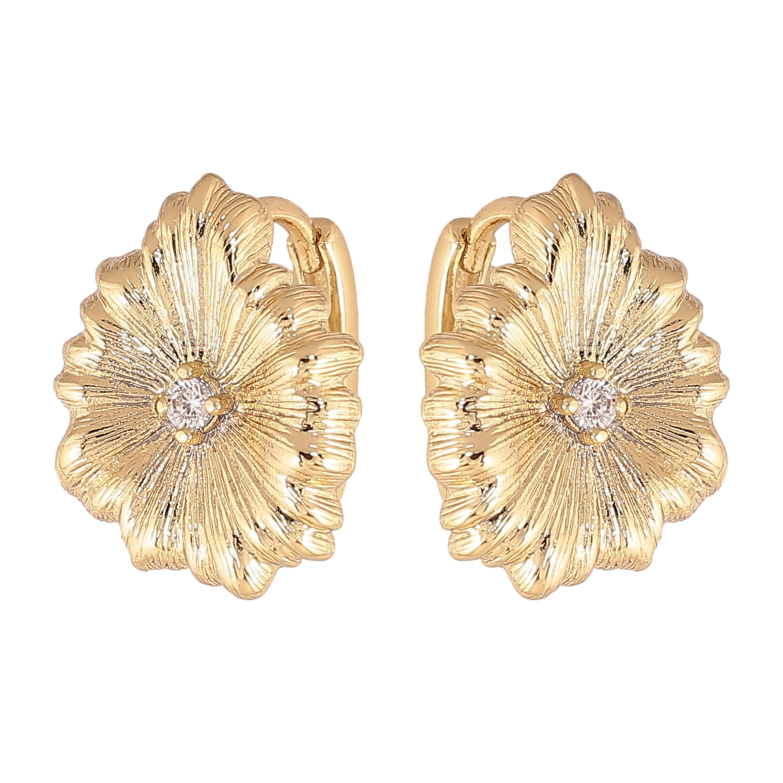 Сережки Xuping колір Позолота 14K колечка "Декоративні квіточки" фото №11