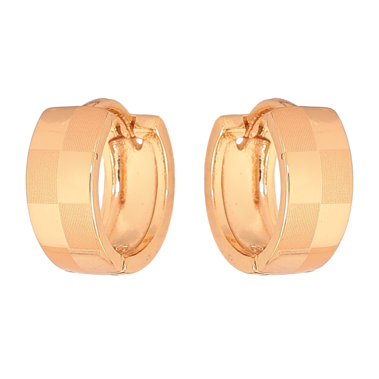 Серьги Xuping цвет Позолота 18К колечки "Узор напылением" фото №13