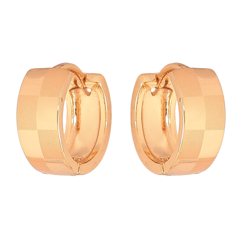 Серьги Xuping цвет Позолота 18К колечки "Узор напылением" фото №1