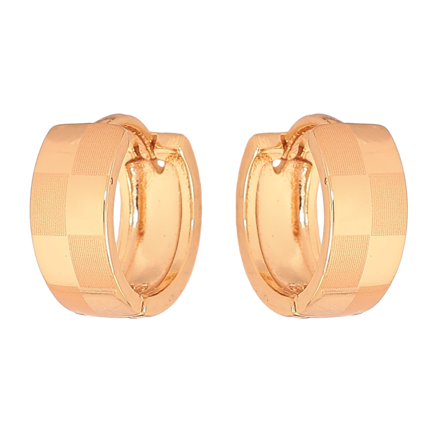 Серьги Xuping цвет Позолота 18К колечки "Узор напылением" фото №1