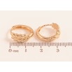 Серьги Xuping цвет Позолота 18K колечки "Веточки"  фото №2