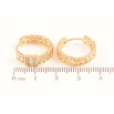 Сережки Xuping колір Позолота 18K колечка "Декоративний візерунок з кристалами" фото №2