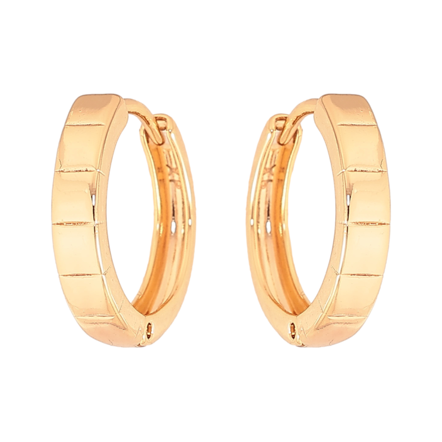 Серьги Xuping цвет Позолота 18К колечки "Декоративный узор" фото №1