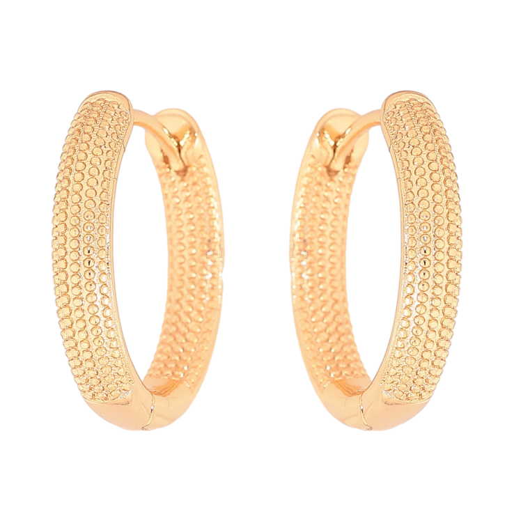 Сережки Xuping колір Позолота 18К колечка "Декоративний візерунок" фото №10 Сережки Xuping колір Позолота 18К колечка "Декоративний візерунок" фото №10